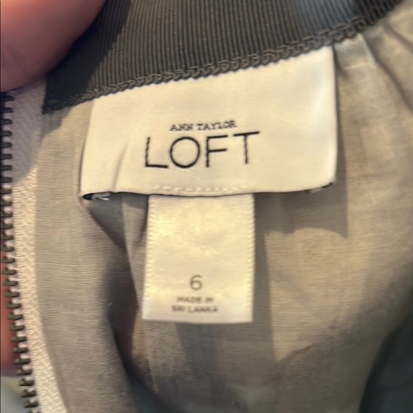 LOFT Silver Pleated cotton silk blend Mini Skirt,  Cocktail - Picture 9 of 11